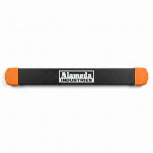 Alameda Industries 18 inch magnetic tool holder bar, black steel with orange end caps