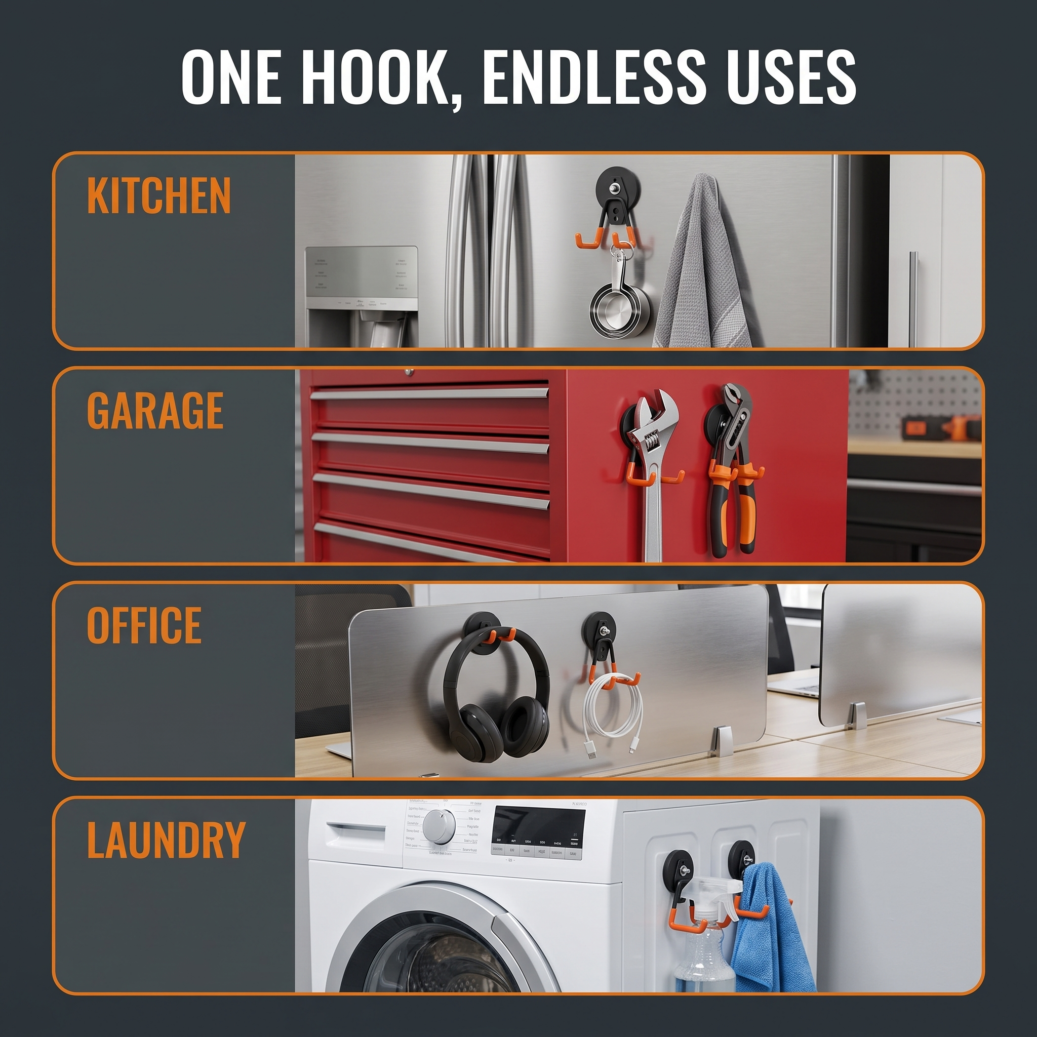 D66 magnetic hook feature infographic