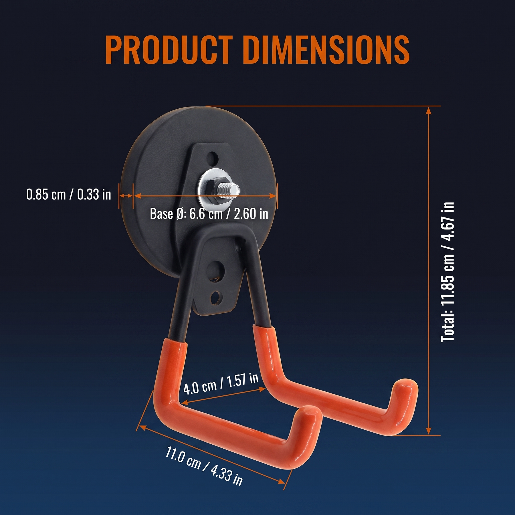 D66 magnetic hook feature infographic