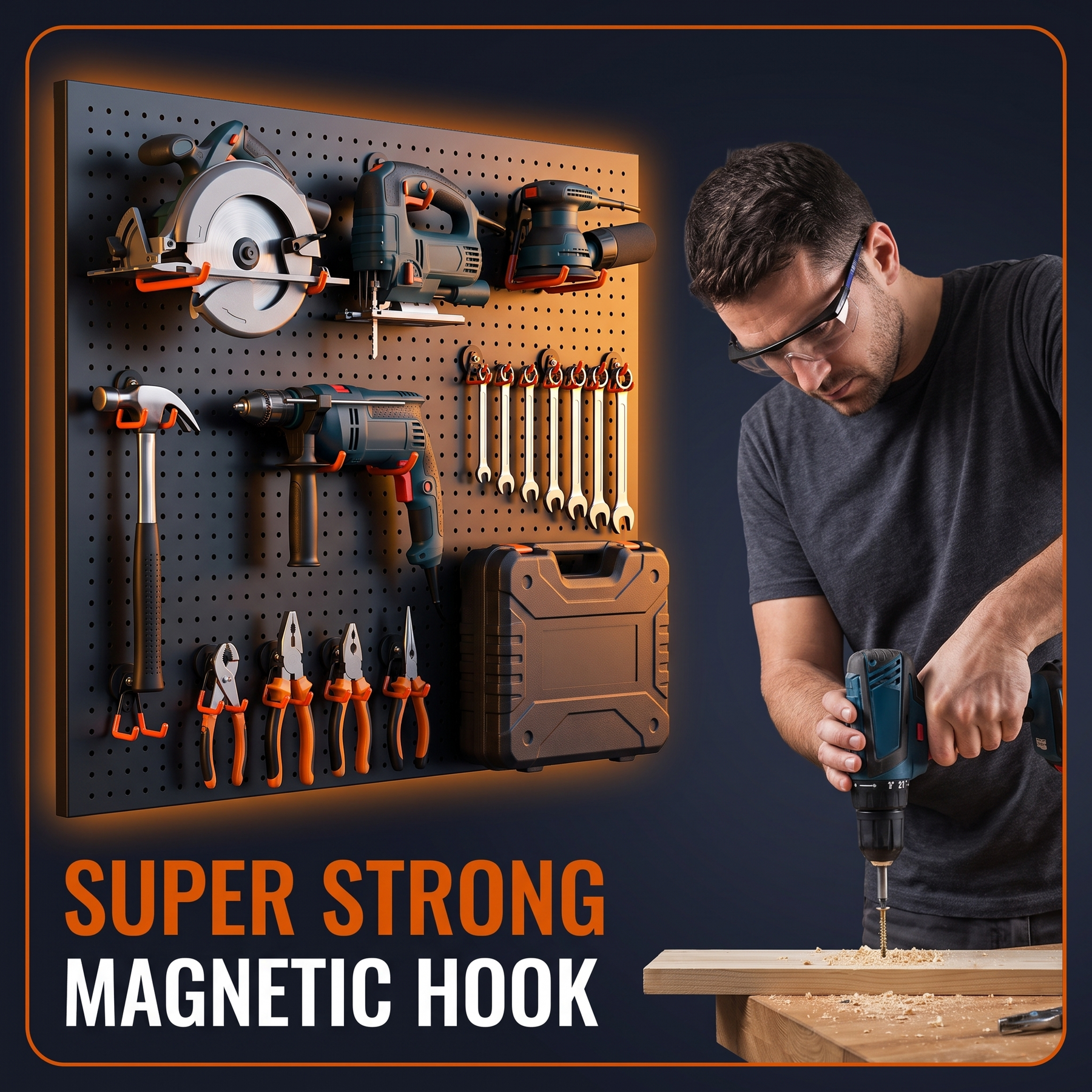 D66 magnetic hook feature infographic